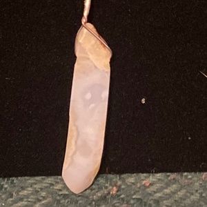 Rap Crystal pendant on waxed cord